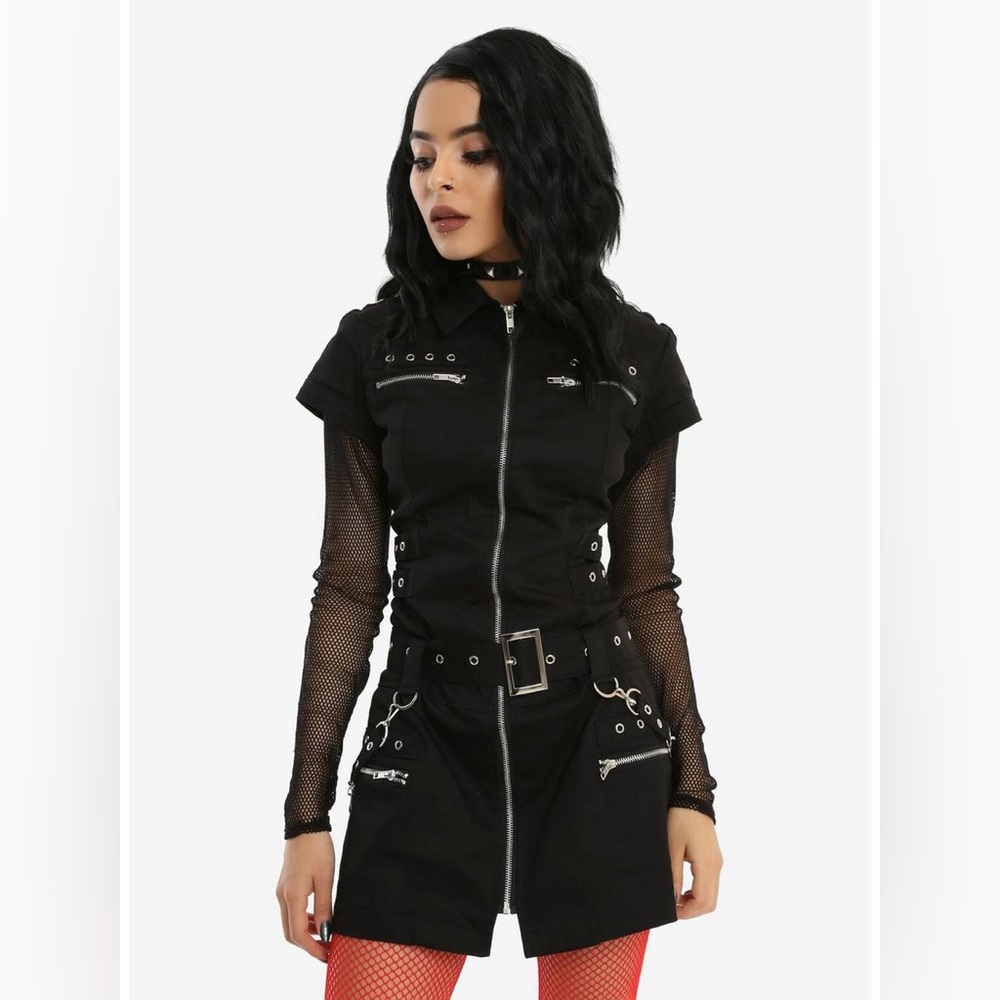 Tripp style Rumies Black Bondage Zipper Dress 90’s-00’s style